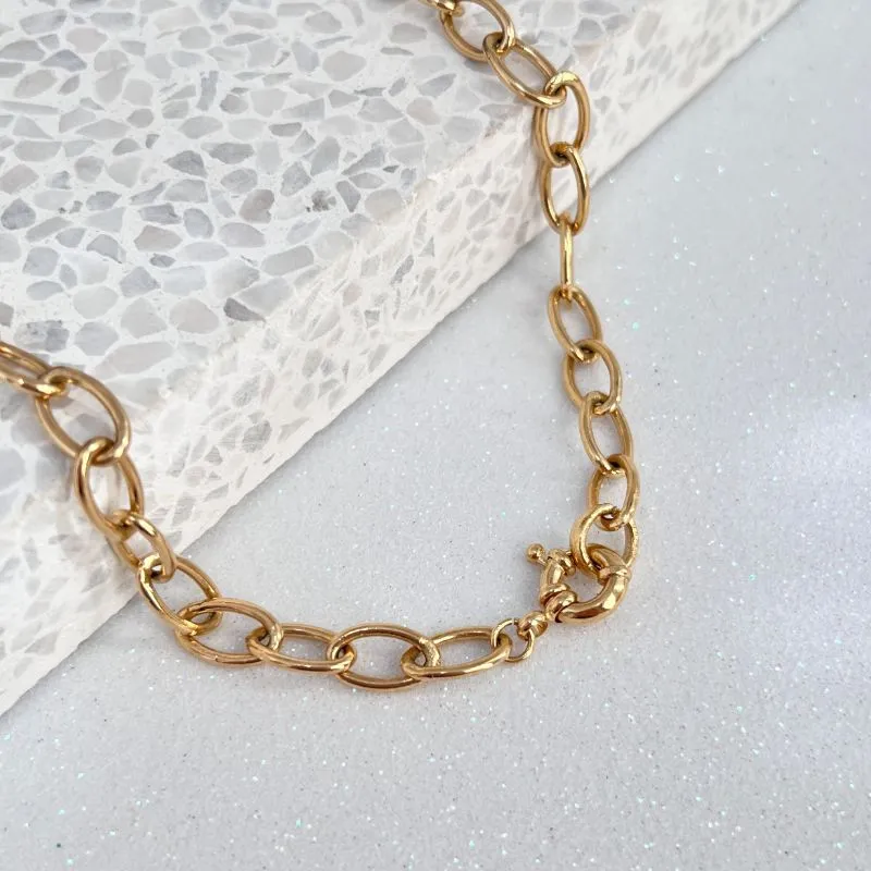 COLAR CHOKER ELOS COM FECHO BOIA 43CM