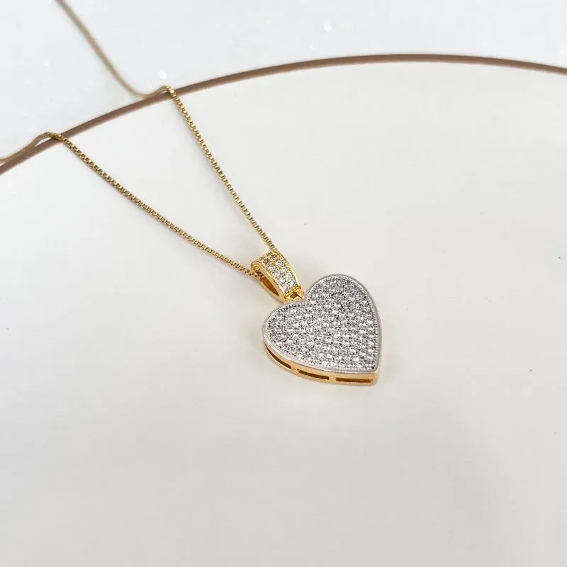 COLAR CORAÇÃO CRAVEJADO