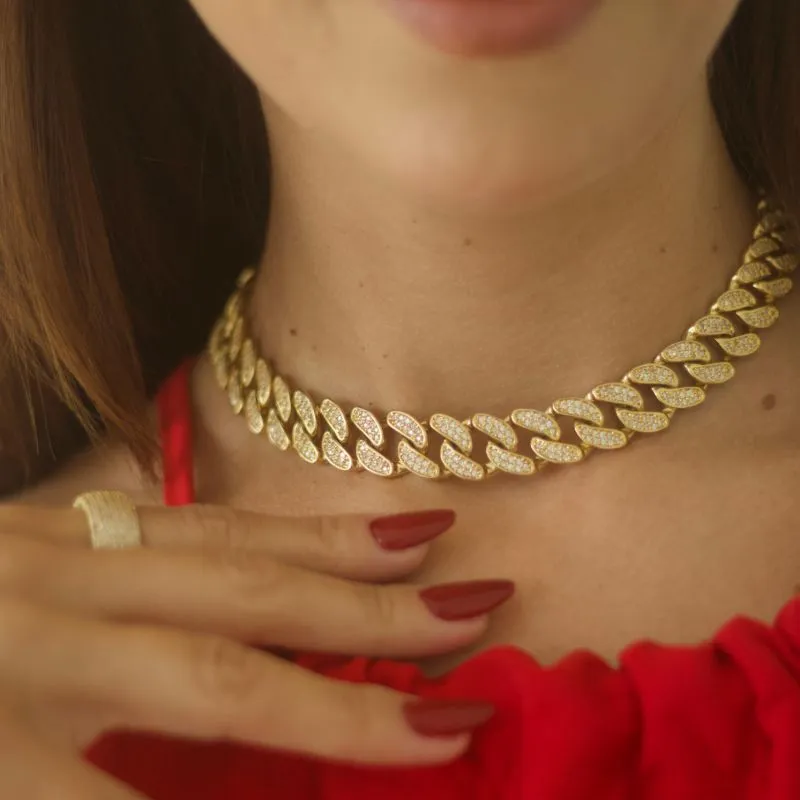 COLAR LUXO ELOS CRAVEJADOS