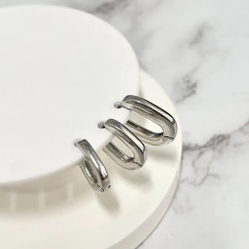 TRIO BRINCO ARGOLA OVAL LISA