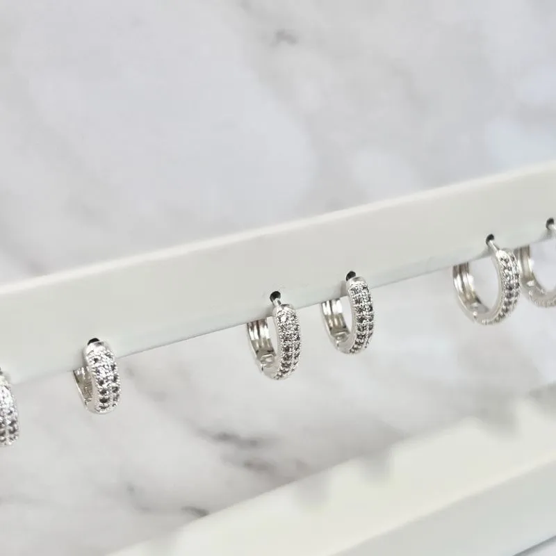 TRIO BRINCO ARGOLAS MICRO ZIRCONIAS