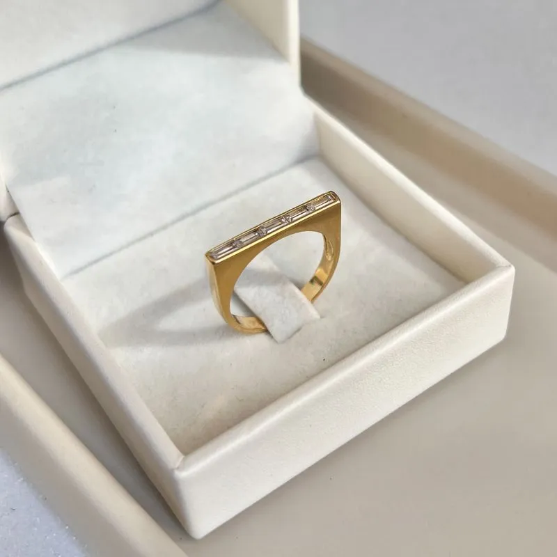 ANEL 4 BAGUETES CRISTAL