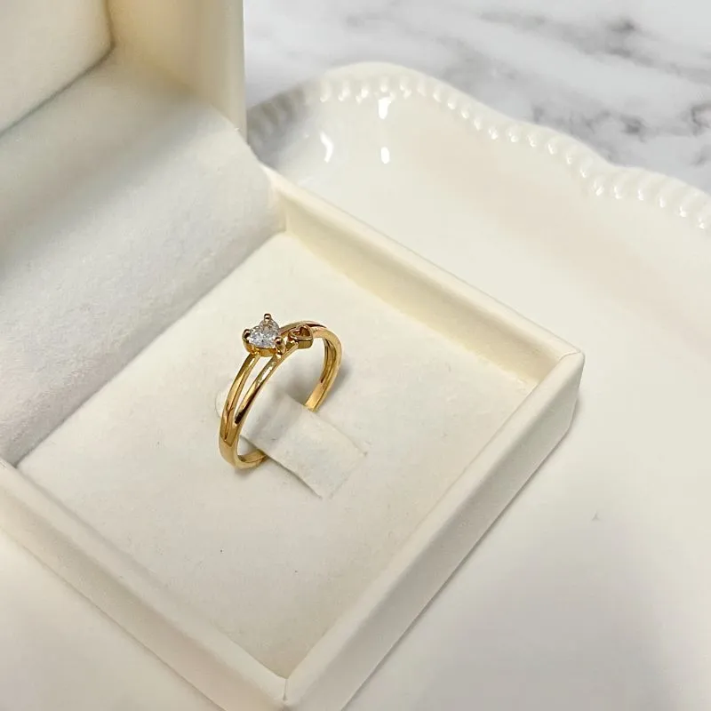 ANEL CORAÇÕES - VAZADO E COM PEDRINHA