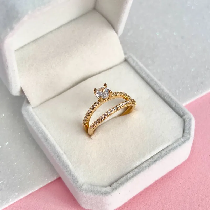 ANEL DUPLO - SOLITÁRIO E APARADOR