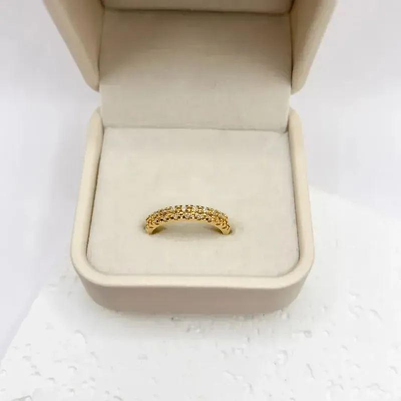 ANEL PAR DE APARADOR DE ALIANÇAS FINO ZIRCONIA