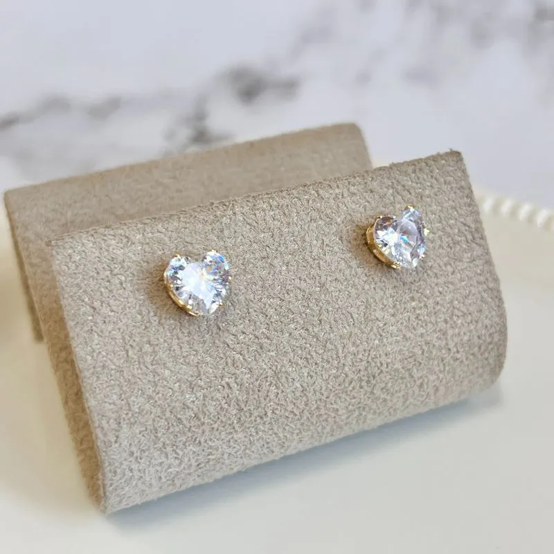 BRINCO CORAÇÃO ZIRCONIA 8MM