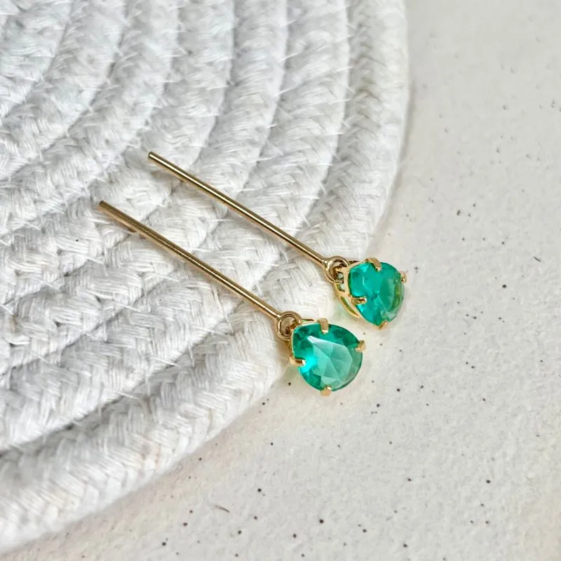 BRINCO PALITO COM GOTA NA PONTA - TURMALINA