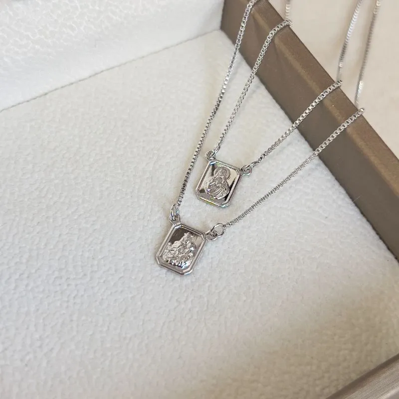 ESCAPULÁRIO VENEZIANA PLACA MINI NOSSA SENHORA DO CARMO E JESUS CRISTO 60CM