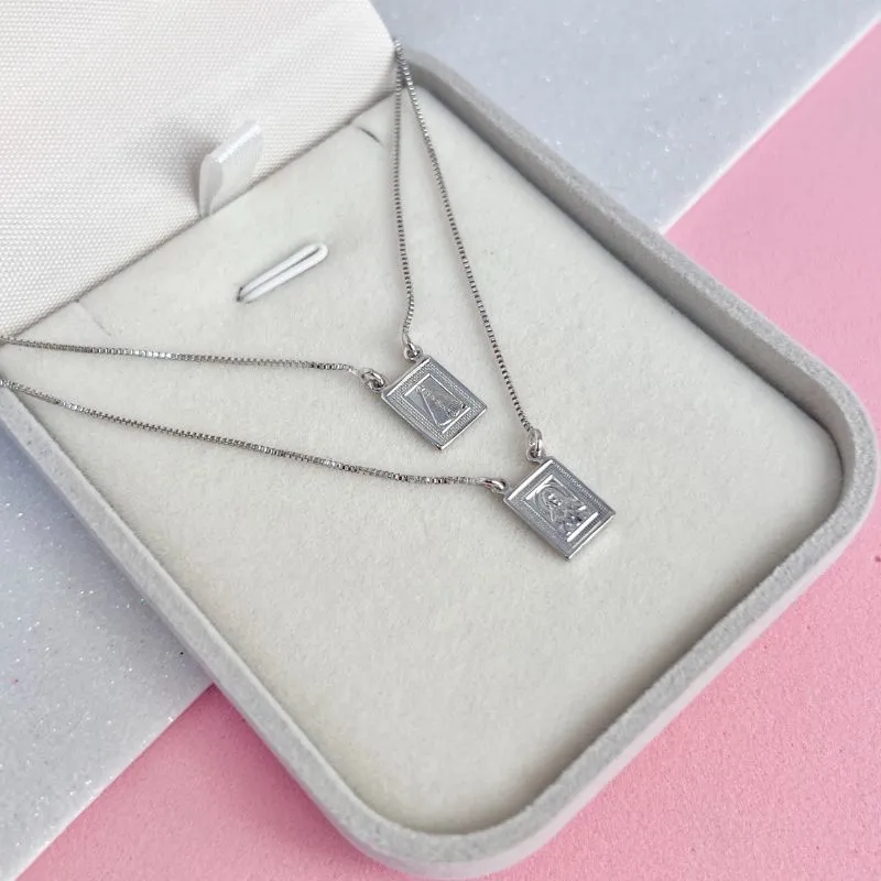 ESCAPULÁRIO VENEZIANA PLACA NOSSA SENHORA APARECIDA E SAGRADO CORAÇÃO DE 60CM