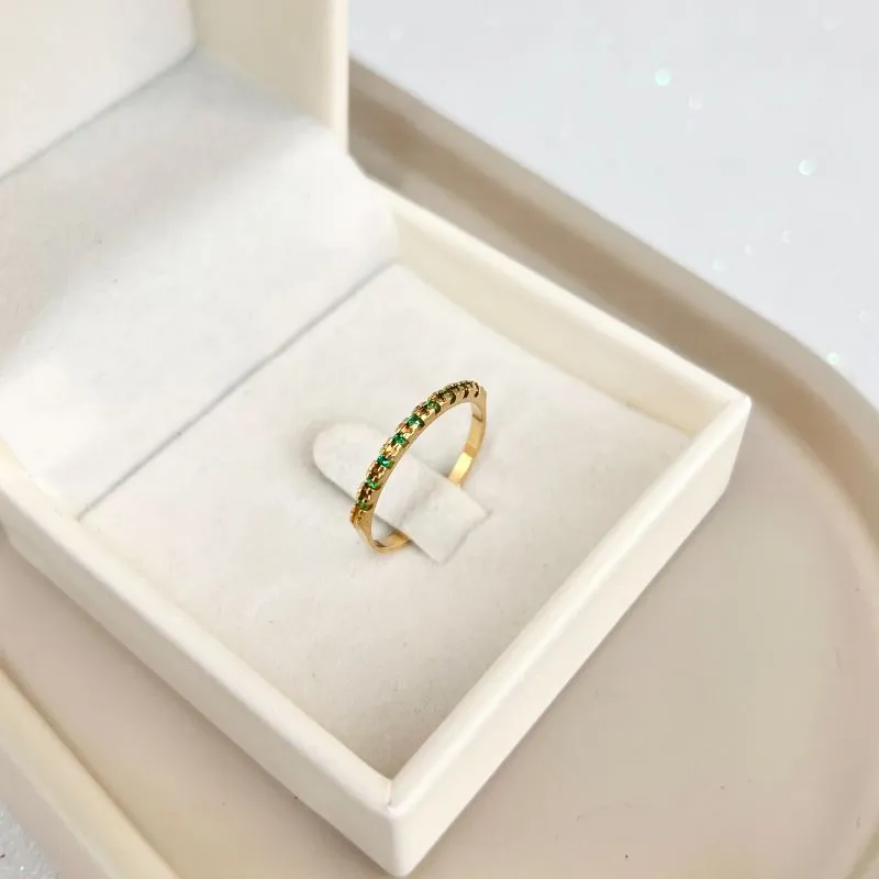 ANEL APARADOR ZIRCONIA VERDE ESMERALDA