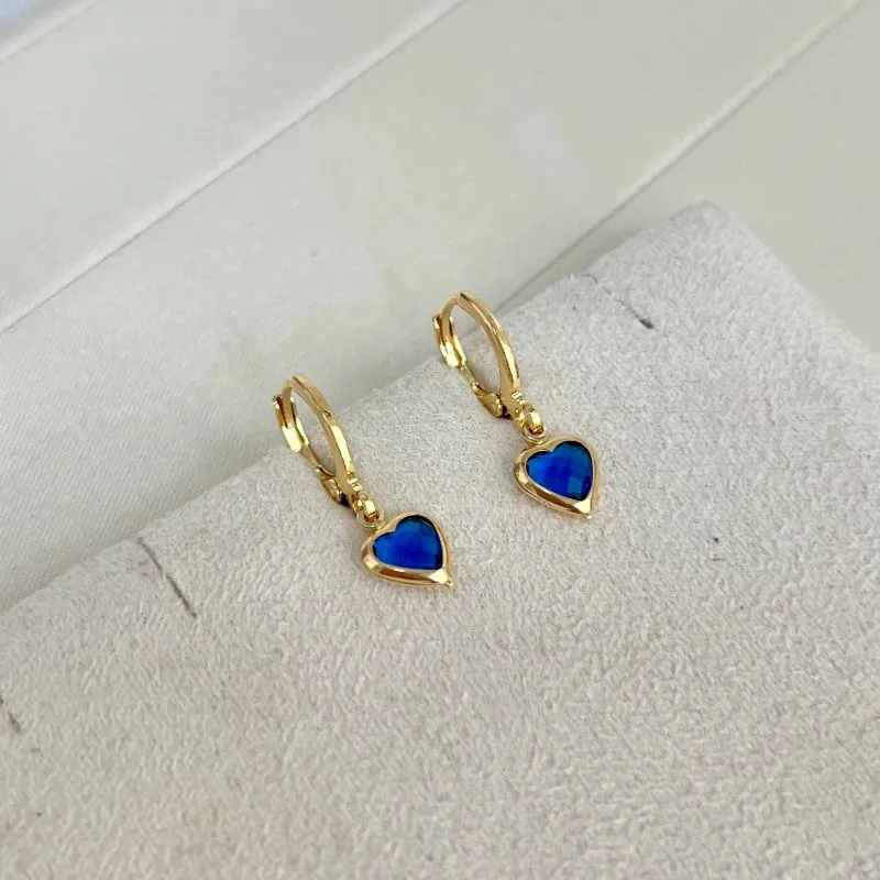 BRINCO ARGOLA CLICK CORAÇÃO AZUL