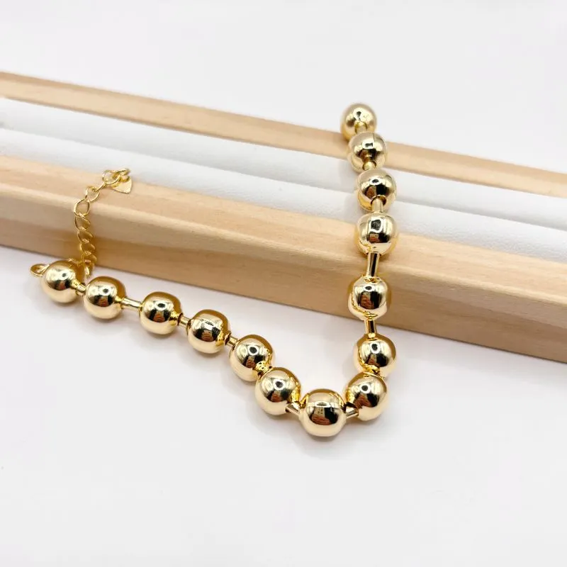 PULSEIRA BOLAS 8MM COM MINI CANUTILHO DE SEPARAÇÃO