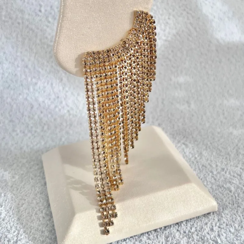 BRINCO EAR CUFF FRANJAS STRASS