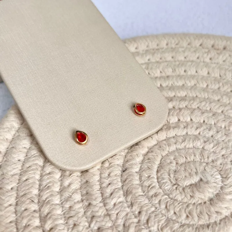 BRINCO GOTA STRASS - VERMELHO