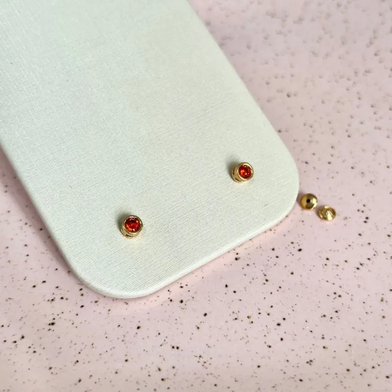 BRINCO PONTO DE LUZ LARANJA COM TARRAXA BABY