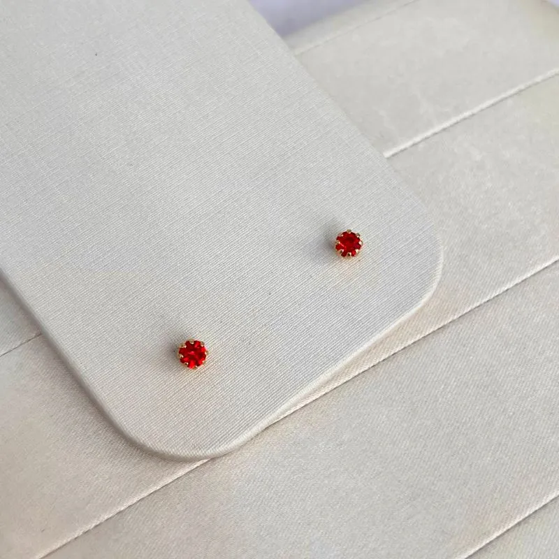 BRINCO PONTO DE LUZ STRASS VERDE 8 GARRAS 4MM