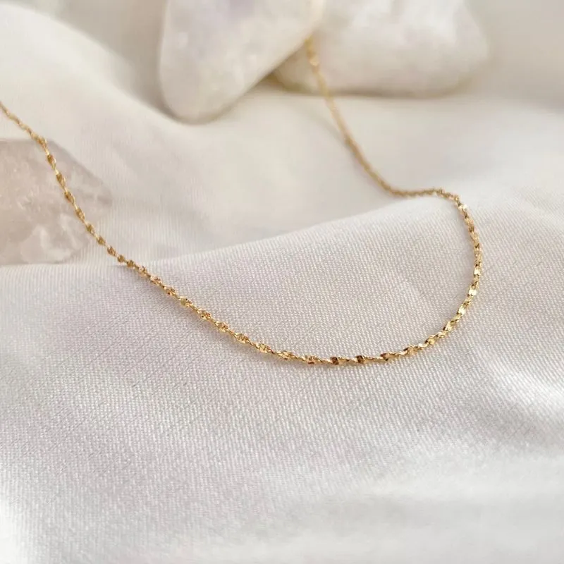 COLAR CHOKER FIO - MINI ELOS LAMINADOS 45CM