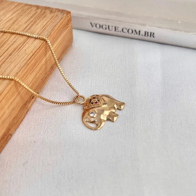 COLAR ELEFANTE COM ZIRCONIAS