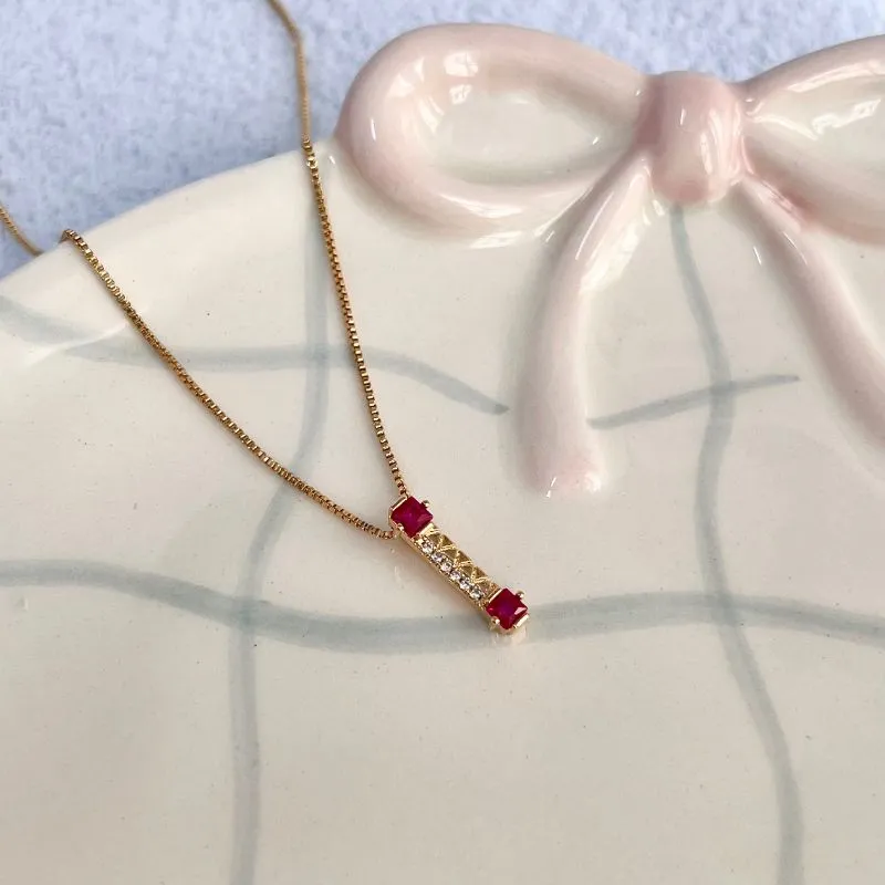 COLAR PALITO 2 PEDRAS E MICRO ZIRCONIA