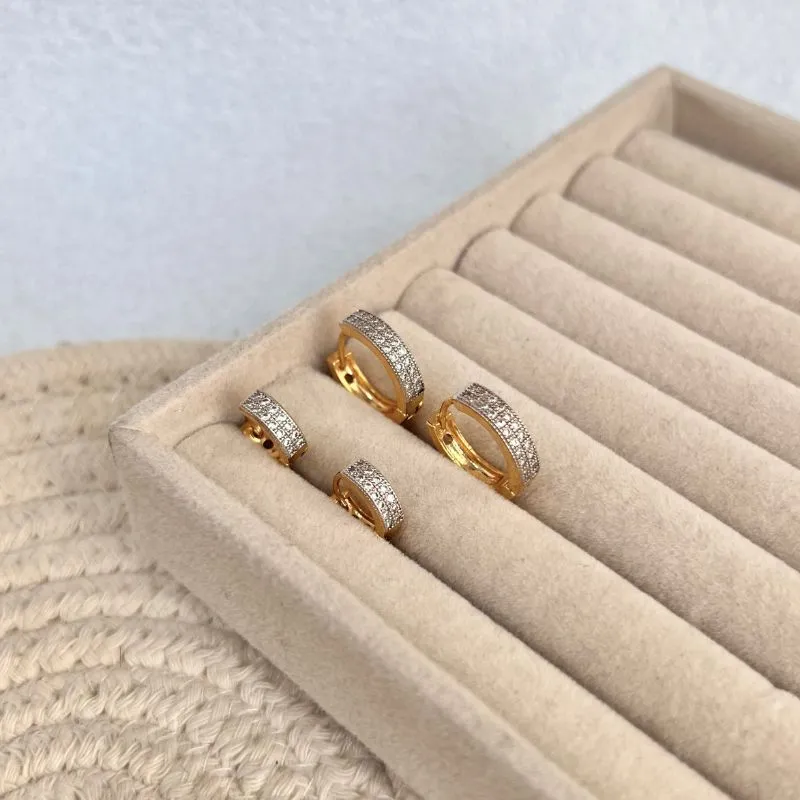 DUPLA ARGOLAS ARTICULADAS RETA 2 FILEIRA DE MICRO ZIRCONIAS