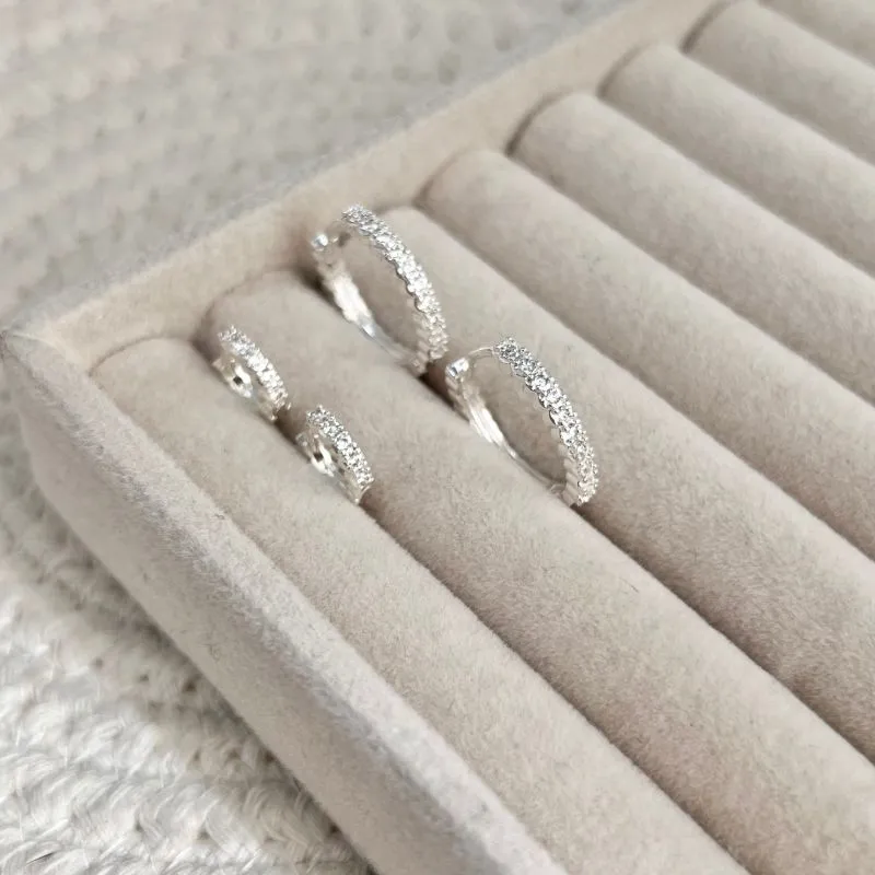 DUPLA BRINCO ARGOLAS ARTICULADAS ZIRCONIAS