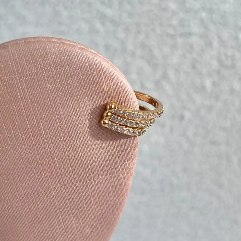 PIERCING FAKE 3 FIOS DE ZIRCONIAS