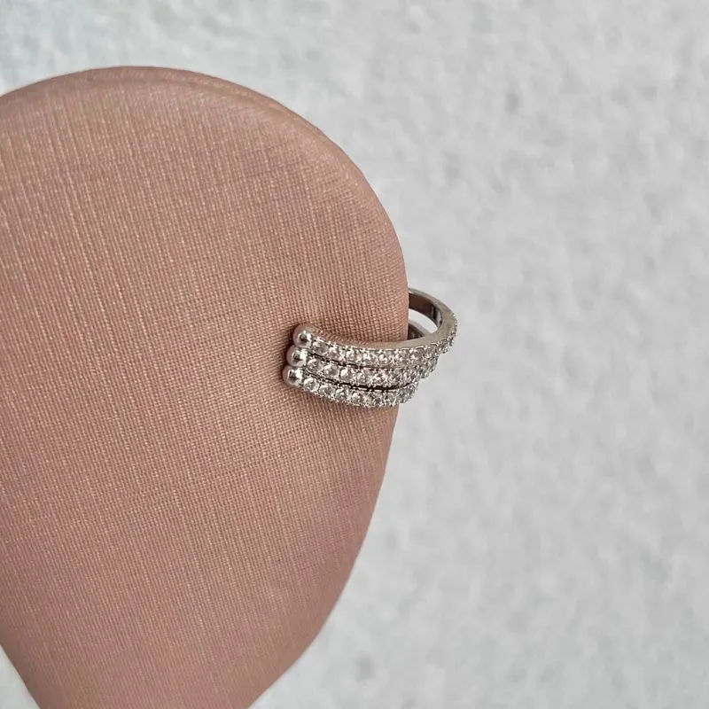 PIERCING FAKE 3 FIOS DE ZIRCONIAS