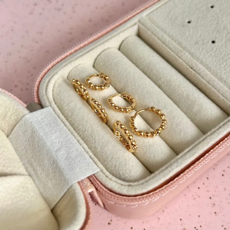 TRIO ARGOLA ARTICULADA MINI BOLINHAS