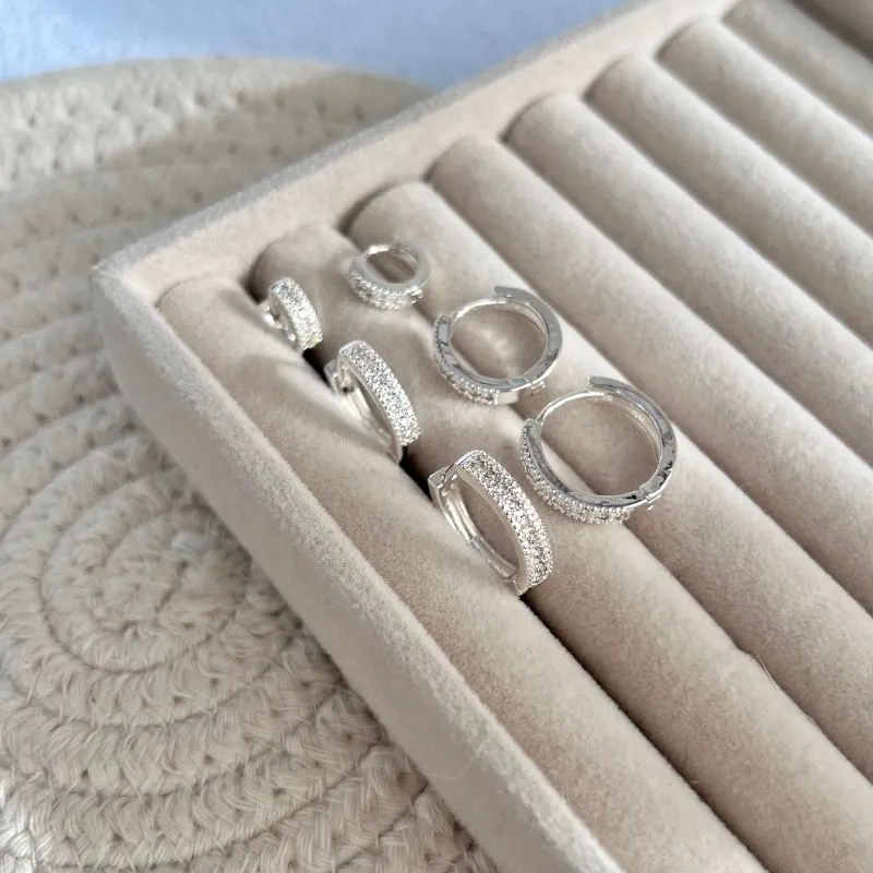 TRIO ARGOLA ARTICULADA ZIRCONIAS