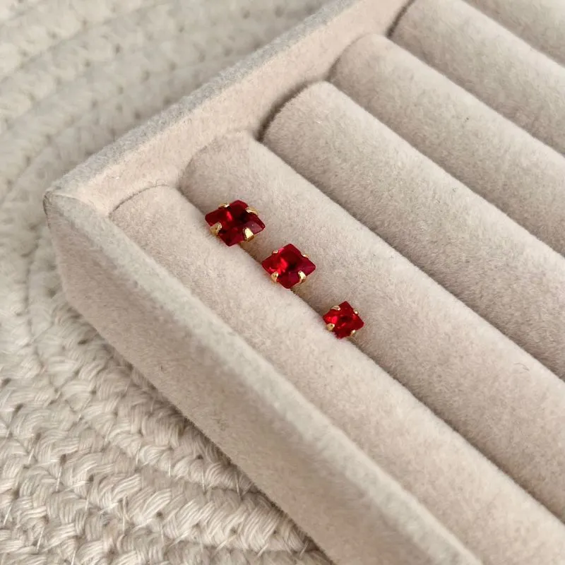 TRIO PONTOS DE LUZ QUADRADO VERMELHO