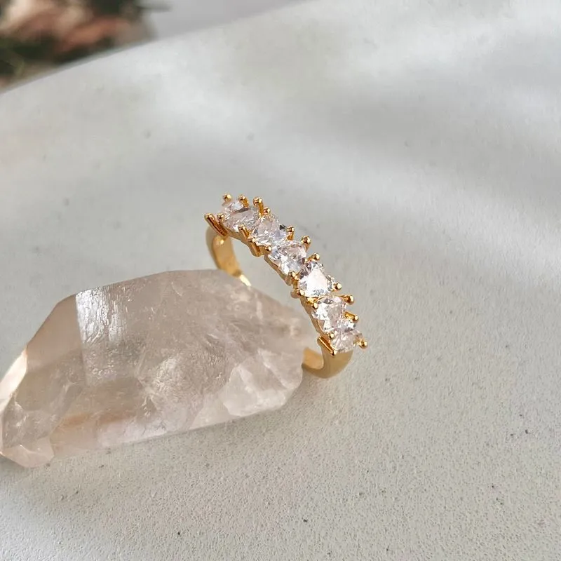 ANEL CORAÇÕES CRISTAL