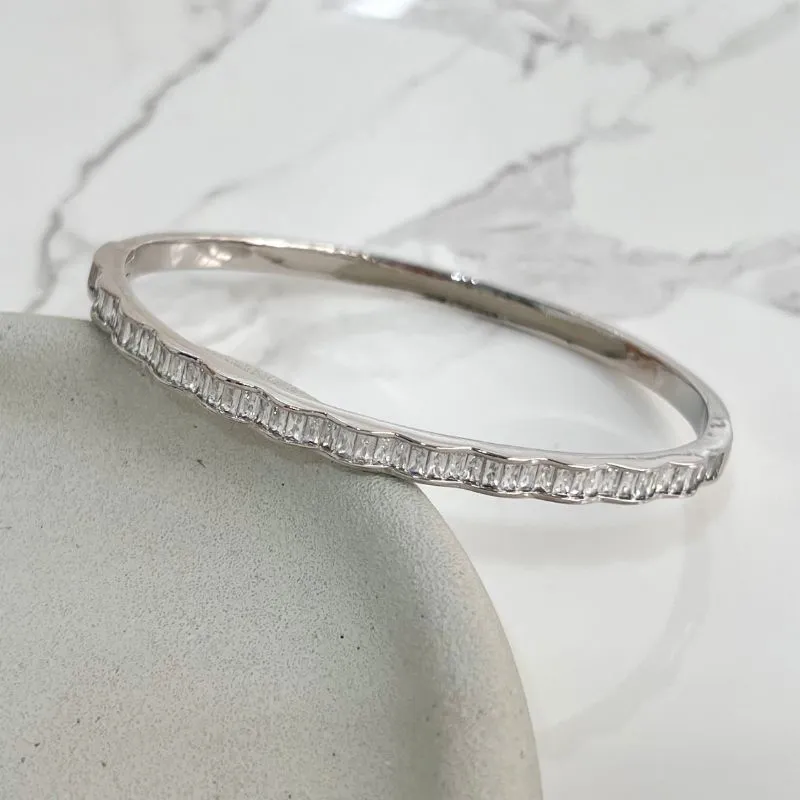 BRACELETE PEDRARIA BAGUETES ZIRCONIAS