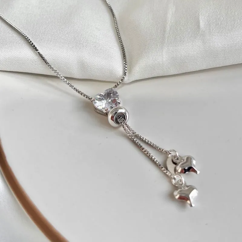 COLAR GRAVATINHA CORAÇÃO CRISTAL