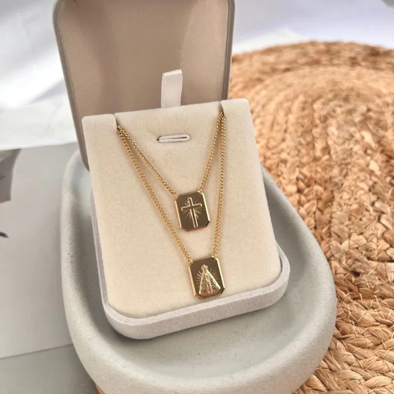 ESCAPULÁRIO GRUMET CRUZ / NOSSA SENHORA APARECIDA