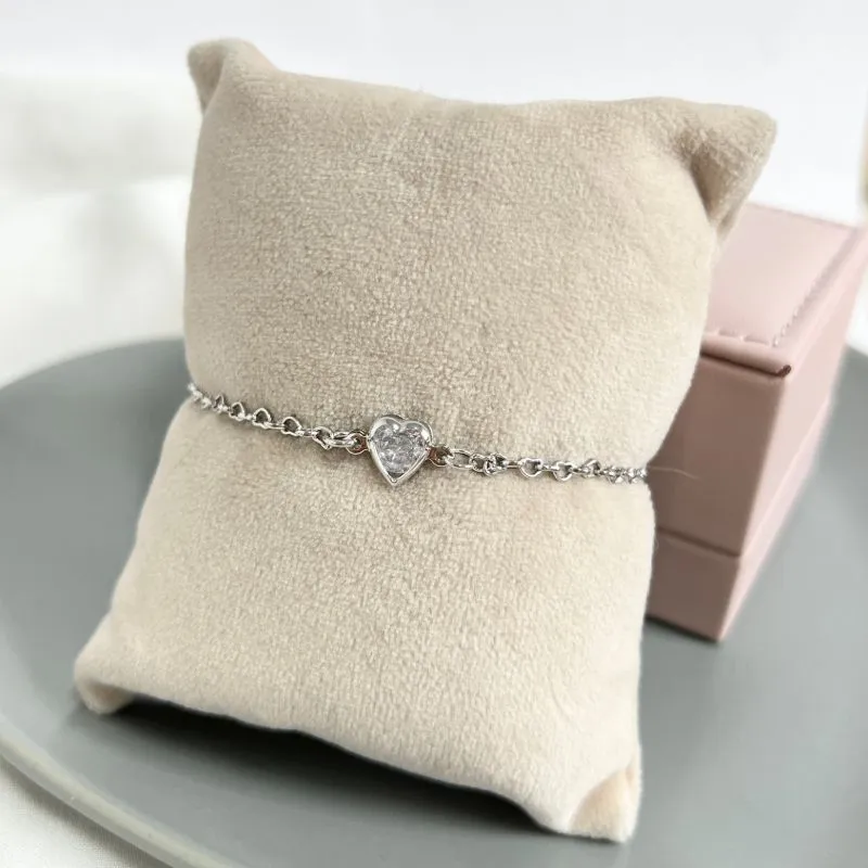 PULSEIRA INFANTIL CORAÇÃO DE ZIRCONIA