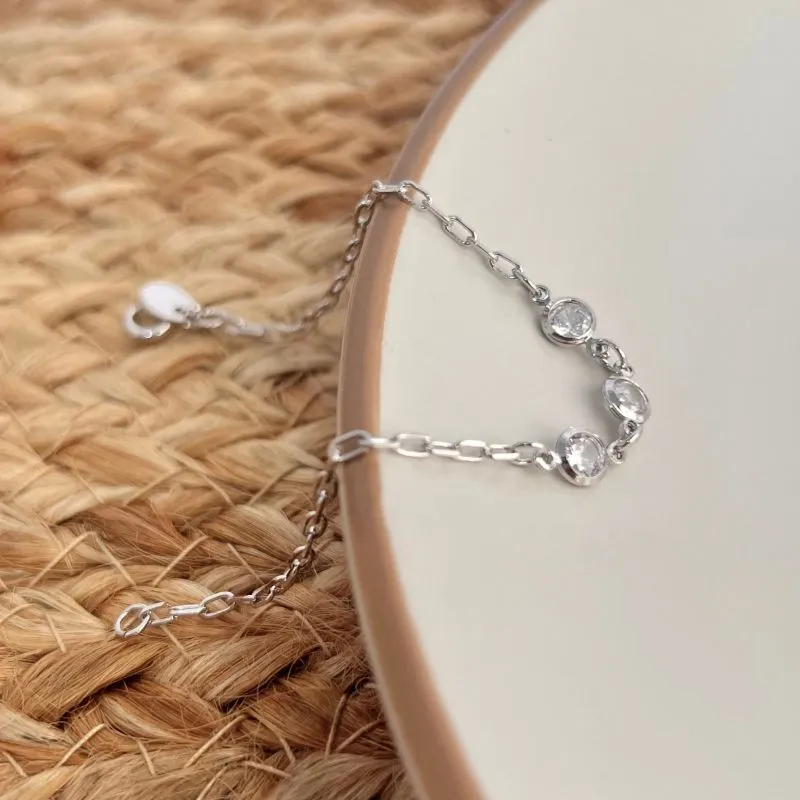 PULSEIRA INFANTIL MÃE E FILHA  - 3 PEDRAS TIFFANY