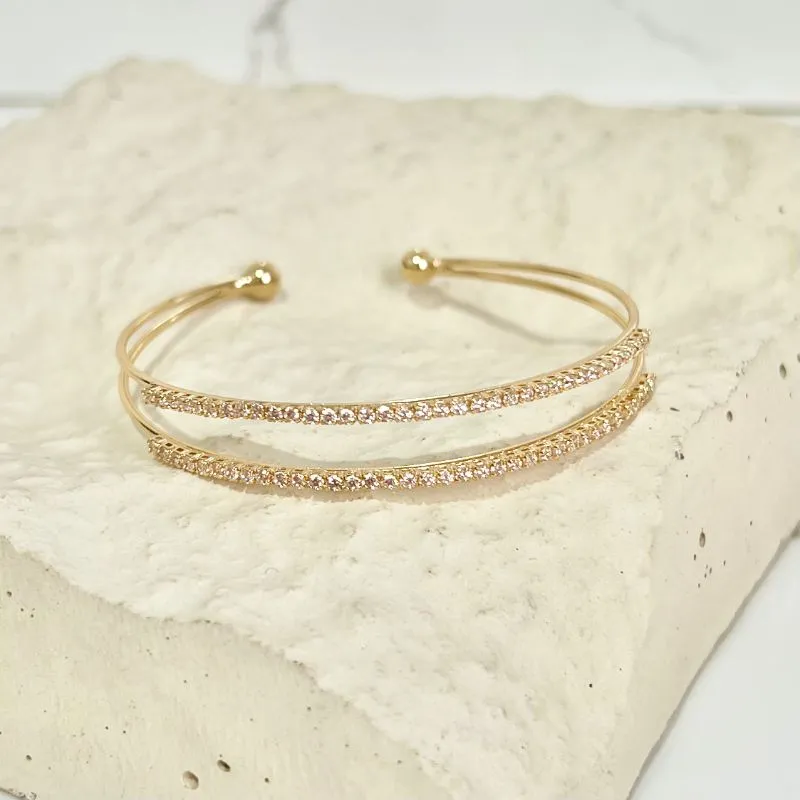 BRACELETE 2 FIOS COM RIVIERA