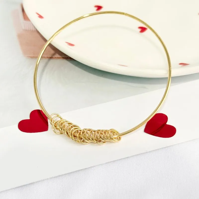 BRACELETE ARO COM 20 ARGOLINHAS