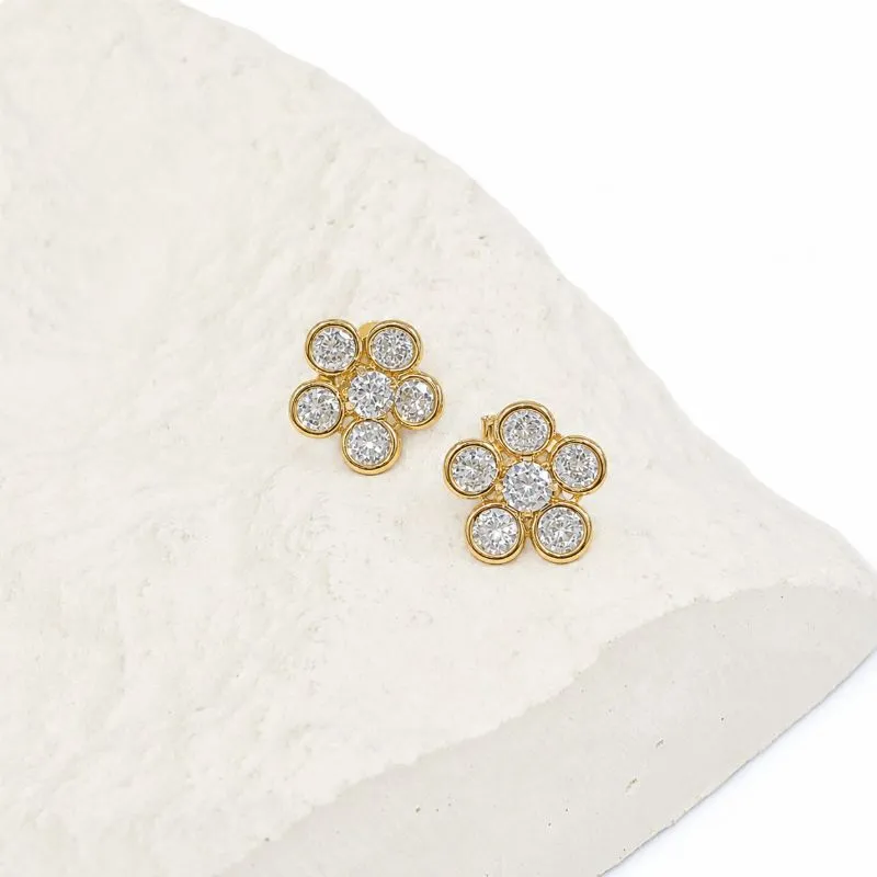 BRINCO PINO FLOR DE ZIRCONIAS