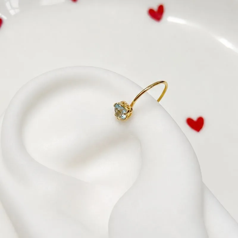 PIERCING FURO NARIZ/ORELHA PEDRA CORAÇÃO ACQUA