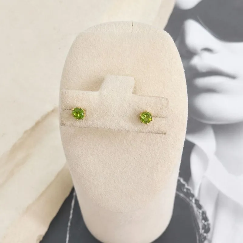 BRINCO PONTO DE LUZ STRASS VERDE 6 GARRAS 3MM
