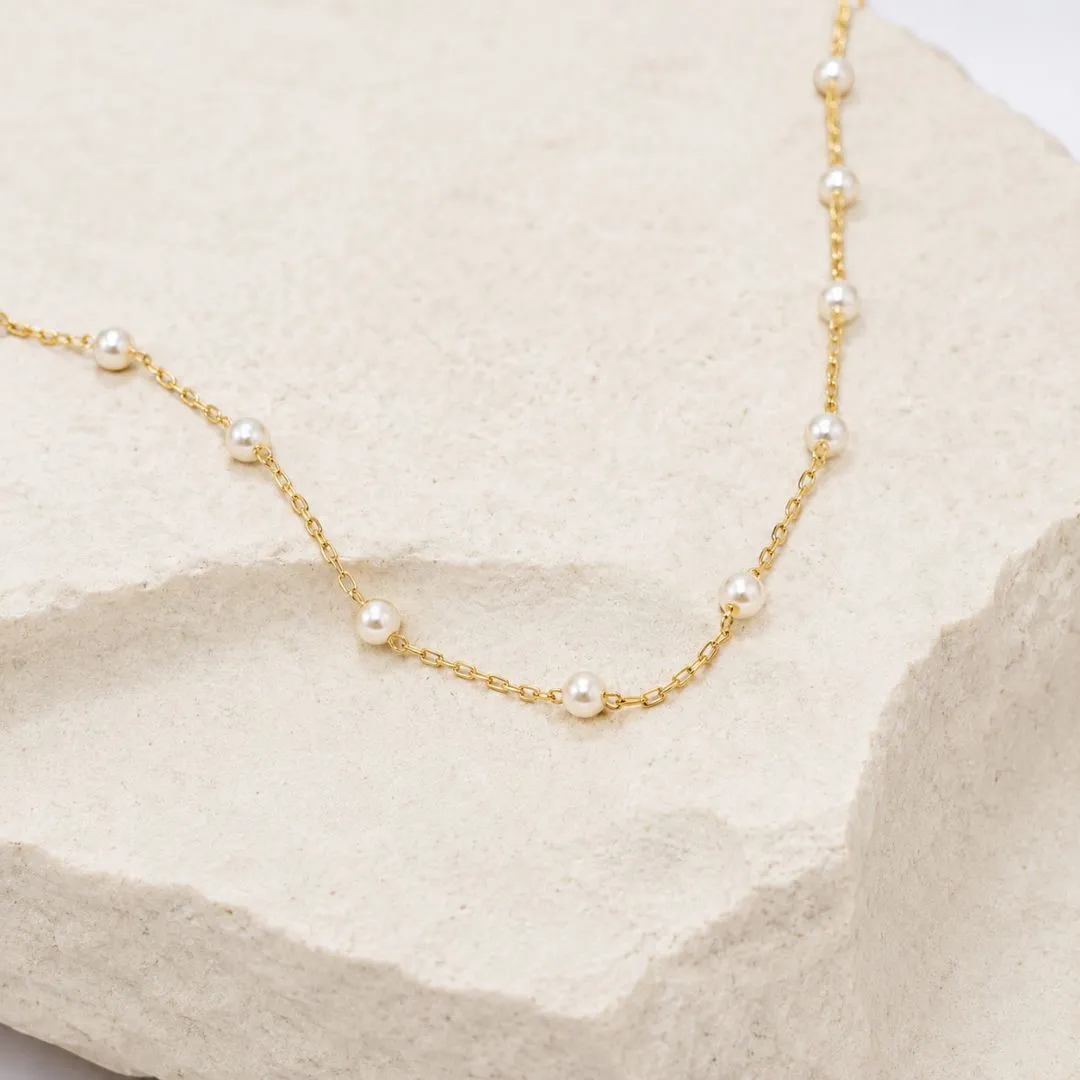 COLAR CHOKER PÉROLAS 4MM 45CM