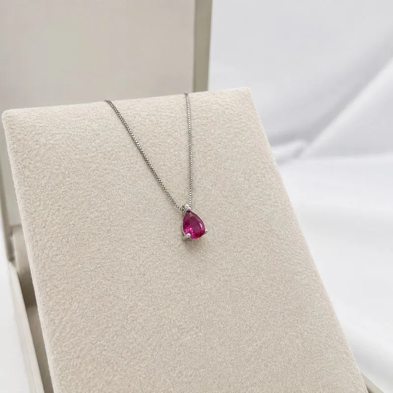 COLAR COM PINGENTE GOTA PINK