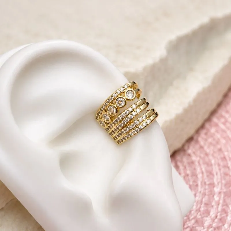 PIERCING 6 FILEIRAS DE PEDRAS CRISTAIS