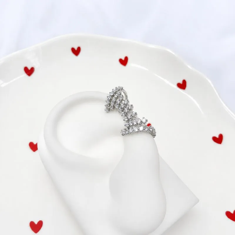 PIERCING EAR CUFF ZIRCONIAS CRISTAL