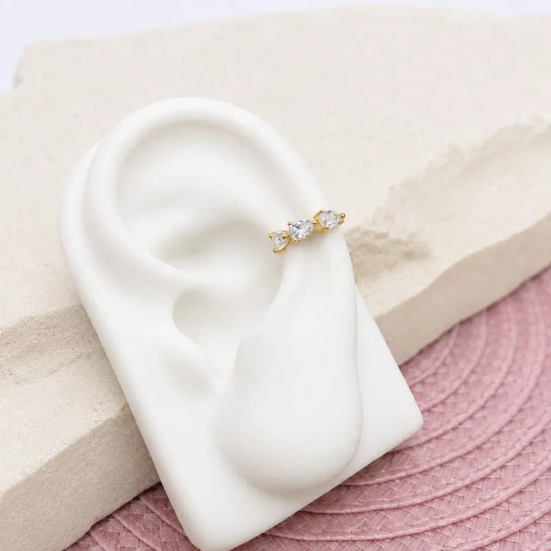 PIERCING FAKE 3 GOTAS DE ZIRCONIAS