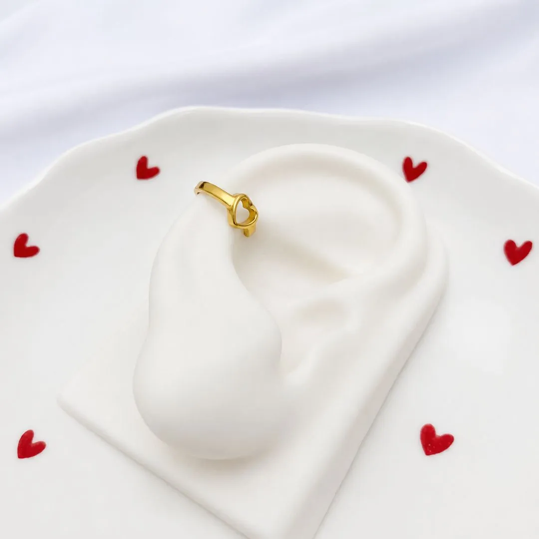 PIERCING FAKE CORAÇÃO VAZADO - LADO DIREITO