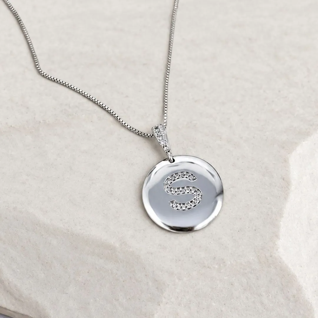 COLAR MEDALHA LETRA - S