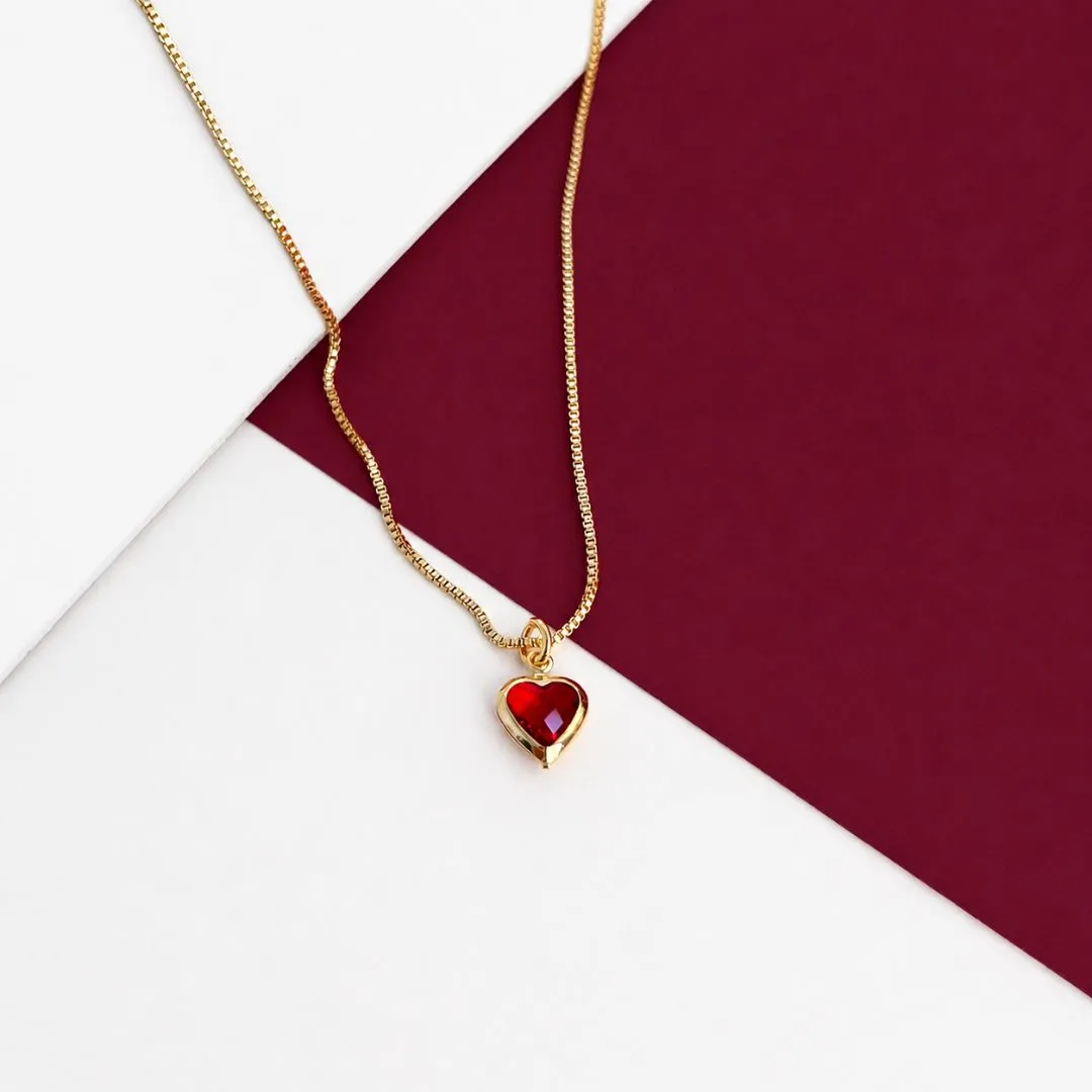 COLAR PEQUENO CORAÇÃO VERMELHO