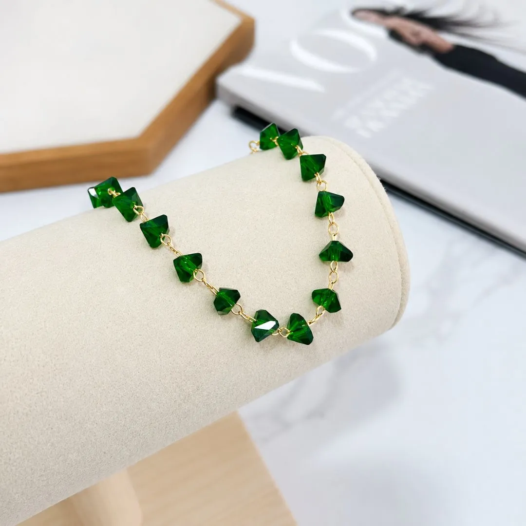 PULSEIRA CRISTAL VERDE ESMERALDA